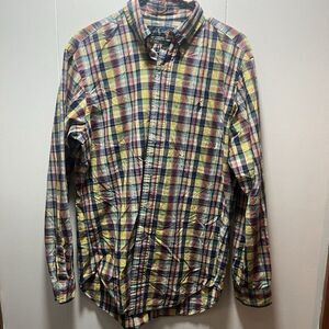 Ralph Lauren Classic Fit Shirt Colorful Plaid Button‎ Down Size Medium